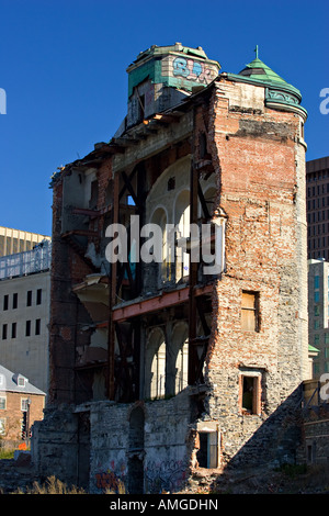 Still standing almost 2 years after the beginning of his destruction, the Patro St Vincent de Paul in Quebec City Canada Stock Photo