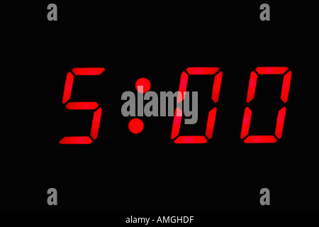 Digital clock close up displaying 9 00 Stock Photo - Alamy