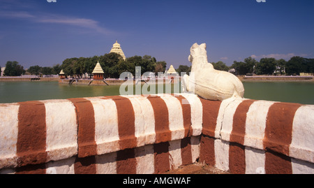 Mariammam Teppakulam Tank and shrine Madurai Tamil Nadu India Stock Photo