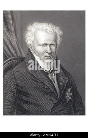 ALEXANDER VON HUMBOLDT German naturalist explorer 1769 1859 baron Prussian biogeography botanic geography Kosmos Imperial dictio Stock Photo