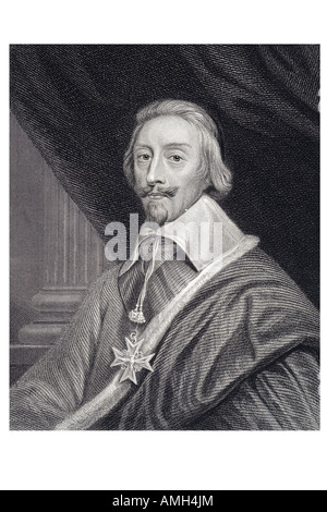 ARMAND JEAN Du PLESSIS Cardinal Duke Duc Richelieu Red Eminence 1585 1642 French clergyman noble statesman Consecrated bishop po Stock Photo