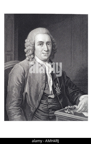 CARL Carolus LINNAEUS von Linné 1707  1778 Swedish Sweden botanist physician zoologist nomenclature modern taxonomy ecology lind Stock Photo