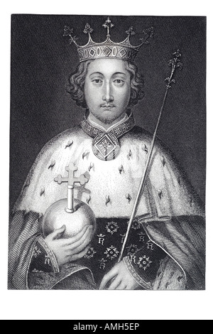King Richard II 1367 1400 England deposed famed pivotal role resolving Peasants' Revolt purported misdemeanours King forced resi Stock Photo