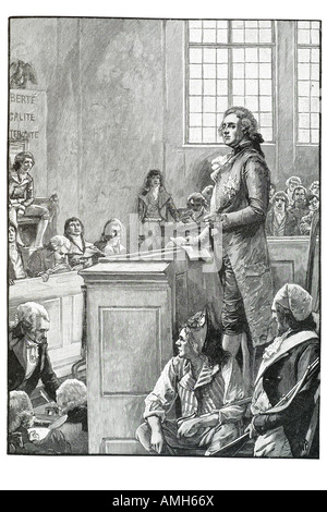 Trial of Louis XVI, King of France, 1793. Found guilty of conspiracy Stock Photo: 83339625 - Alamy