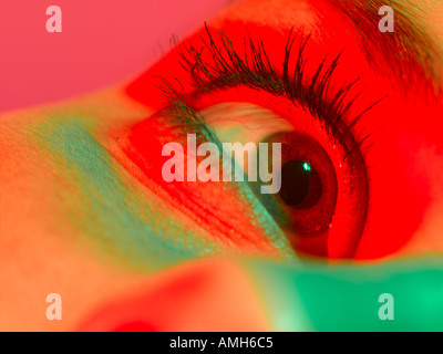 abstract close up of woman's eye Stock Photo