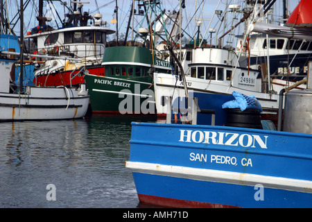 Fishing boats moored in Newport Oregon Stock Photo