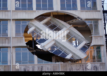 Turning the Place Over, a controversial one million pound art project in the centre of Liverpool by artist Richard Wilson Stock Photo