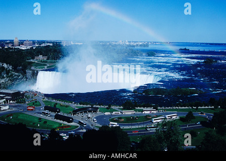 View of Horseshoe Falls from Sheraton Hotel, Niagara Falls, Ontario, Canada Stock Photo