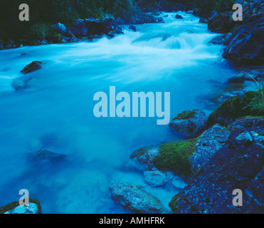 August 1998 Switzerland Albula Stream Running Through Rock Stock Photo 