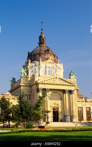 Szechenyi Baths Varosliget Budapest Hungary Stock Photo