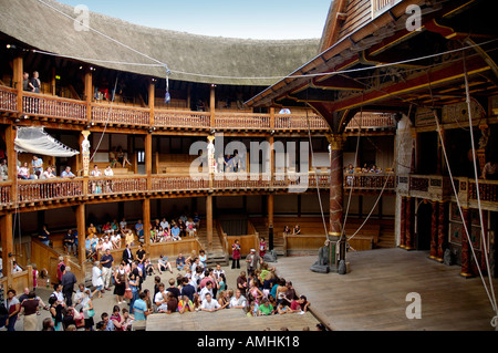 Interior of Shakespeares Globe Theatre Southbank London England