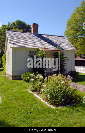 Birth home of Hoover at The President Herbert Hoover Presidential Museum and National Historic Site at West Branch Iowa IA Stock Photo