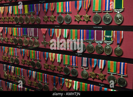 War medals on display Stock Photo