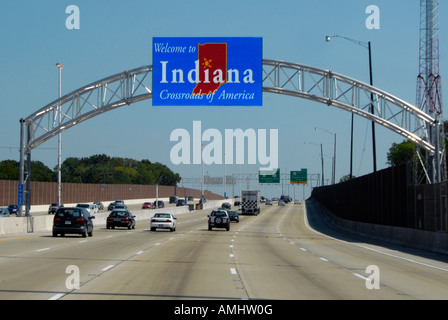 Welcome to Indiana Highway Sign on State Road 135 Harrison County ...