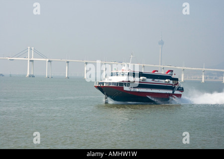 Turbojet Ferry Boat Between Hong Kong and Macau Stock Photo