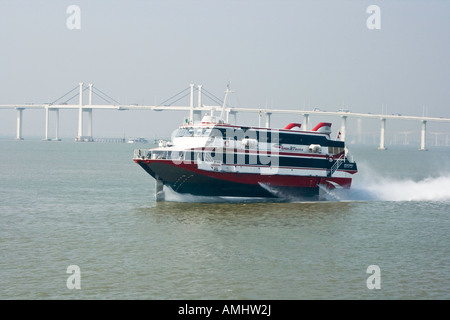 Turbojet Ferry Boat Between Hong Kong and Macau Stock Photo