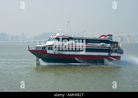 Turbojet Ferry Boat Between Hong Kong and Macau Stock Photo