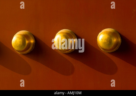 Door Studs at the Temple of Heaven Beijing China Stock Photo