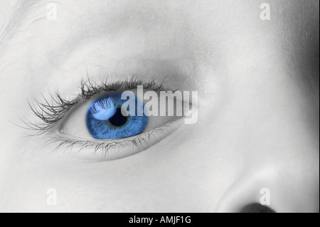 Macro shot of a child eye Stock Photo