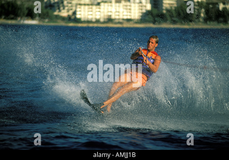 Limassol water skiing Stock Photo