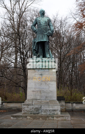 Albrecht Theodor Emil Graf von Roon prussian soldier memorial statue tiergarten Berlin Germany Stock Photo
