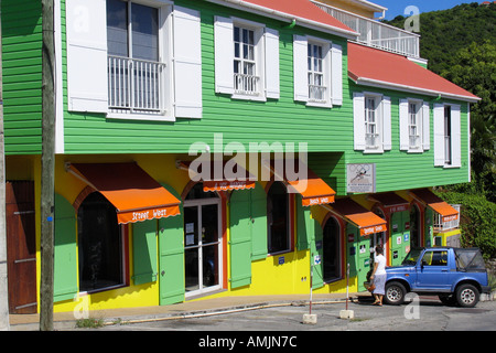 Gustavia, St Barths-- April 25, 2018. A pretty cobblestone street winds its  way through a shopping district in Gustavia, St. Barths. Editorial Use Onl  Stock Photo - Alamy