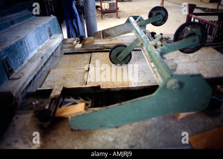 Fujairah UAE Marble Factory Cutting Marble into Tiles Stock Photo
