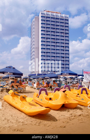 Sunny beach Bulgaria Peoples Republic Narodna Republika Bulgariya Balkan Peninsula south east Europe Stock Photo