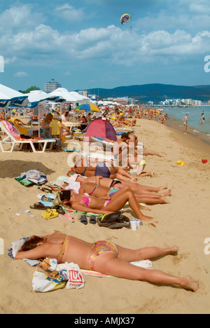 Sunny beach Bulgaria Peoples Republic Narodna Republika Bulgariya Balkan Peninsula south east Europe Stock Photo