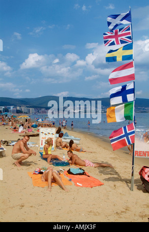 Sunny beach Bulgaria Peoples Republic Narodna Republika Bulgariya Balkan Peninsula south east Europe Stock Photo