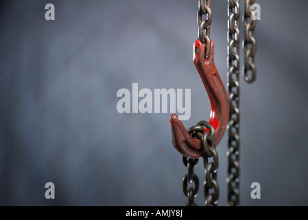 Hook and chains Stock Photo