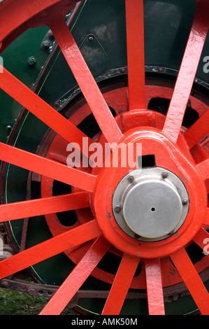 Engine Wheel Stock red steel wheel spokes Stock Photo - Alamy