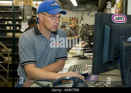 Auto dealer parts department Stock Photo