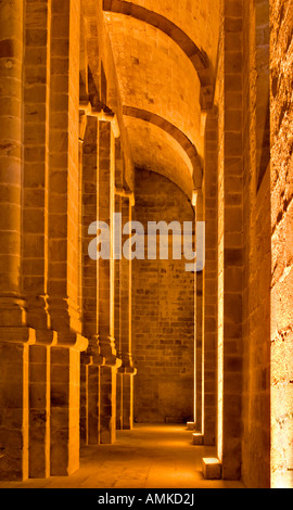 Romanesque church at the Abbey of Fontfroide, France Stock Photo