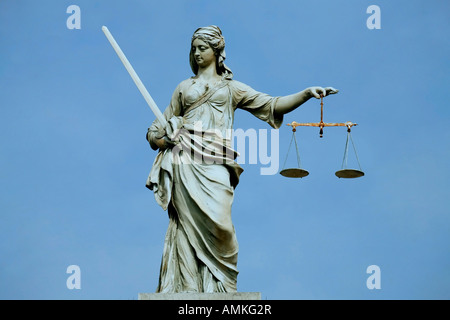Lady of Justice Statue at Dublin Castle. Stock Photo