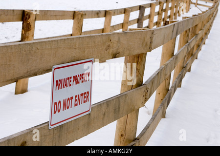 private property fence Stock Photo