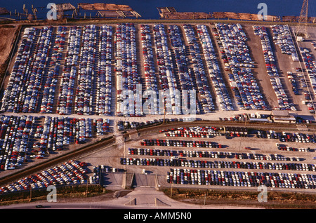 Car Storage Wharf, British Columbia, Canada Stock Photo