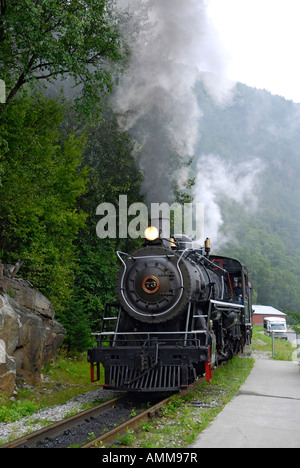 White Pass Yukon Route Railroad Skagway Alaska AK United States US Inside Passage travel vacation tour tourists excursion Stock Photo