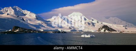 Panoramic View Of Mountains, Bransfield Strait, Antarctica Stock Photo 