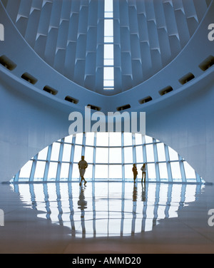 interior view Calatrava addition Milwaukee Art Museum Stock Photo