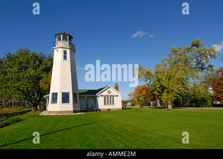 White Rock Lighthouse located at White Rock Michigan MI Stock Photo