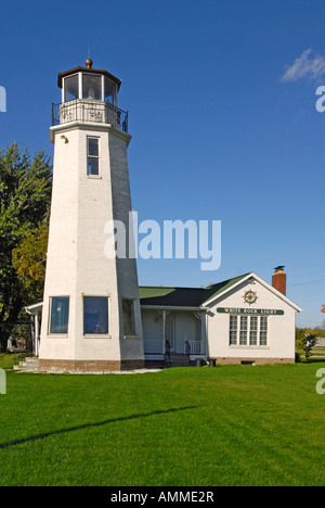 White Rock Lighthouse located at White Rock Michigan MI Stock Photo