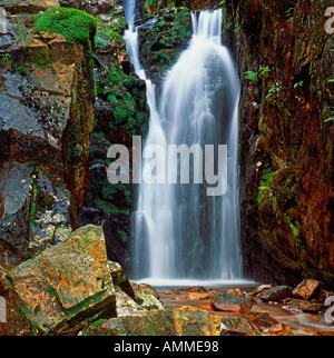 Lower section of Scale Force waterfall near Buttermere Lake District England Europe Stock Photo