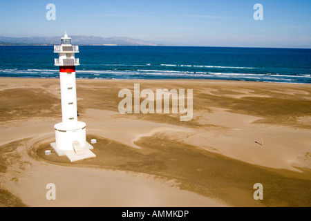 Punta del Fangar lighthouse Stock Photo