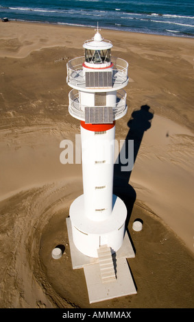 Punta del Fangar lighthouse Stock Photo