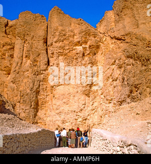 Tourists visiting the Valley of the Kings, Luxor, Egypt Stock Photo
