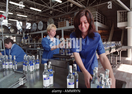 Vodka production in the OOO Itar factory, Kaliningrad, Russia Stock Photo