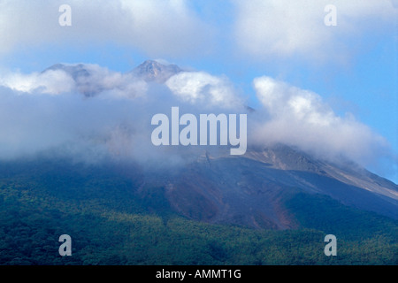Mount Arenal in clouds, Costa Rica Stock Photo