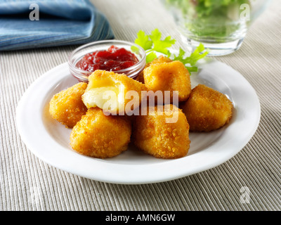 Deep fried breaded camembert Stock Photo