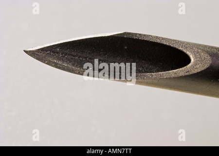 hypodermic needle, 5x magnification Stock Photo